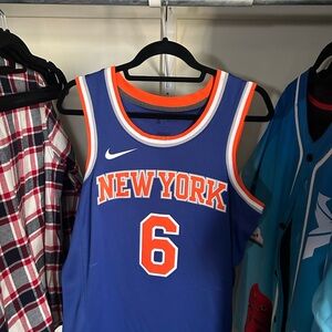 Nike Blue and Orange New York Knicks Jersey